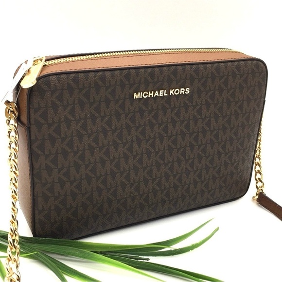 MICHAEL KORS LG EW CROSSBODY Bag Brown (NWT)
